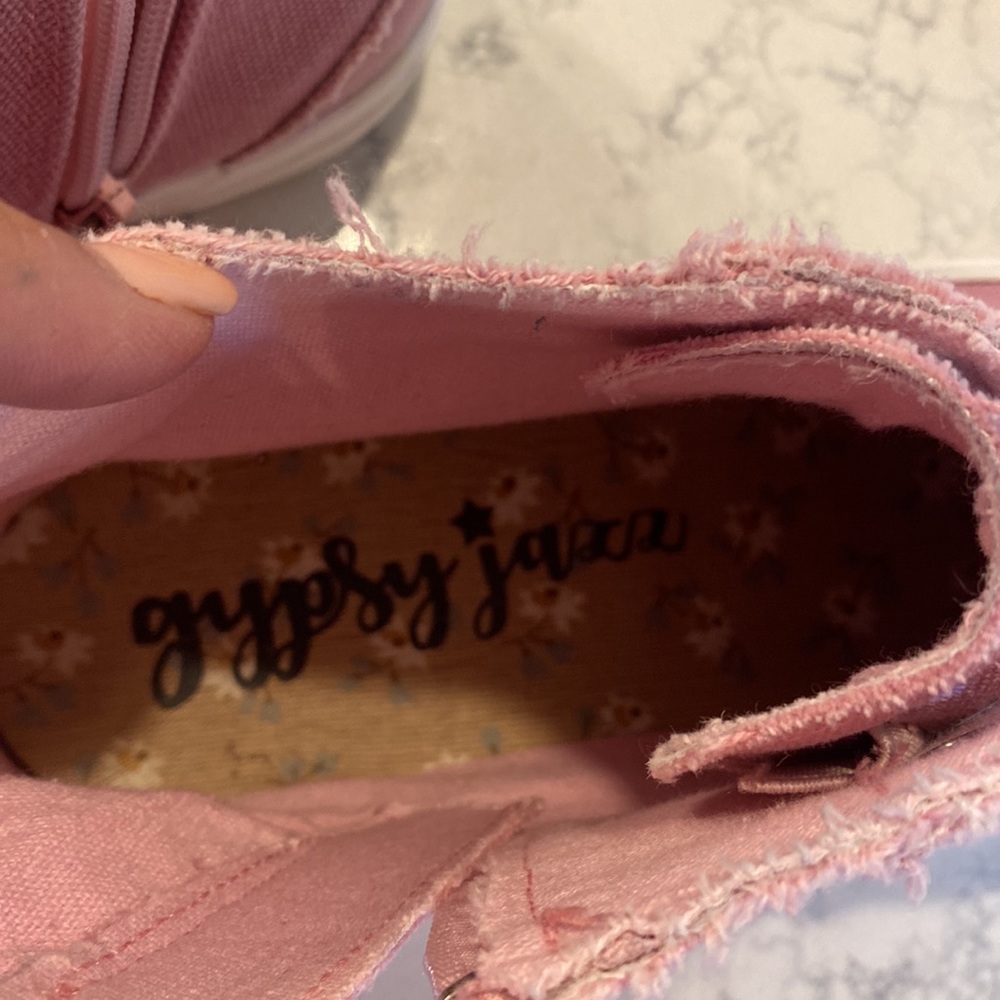 Gypsy Jazz Pink High Tops With Side Zipper Sz 10 … - image 4